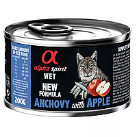 Alpha Spirit Anchovy with Red Apple Повнораціонний вологий корм з анчоусами та яблуками для дорослих котів - 200 г