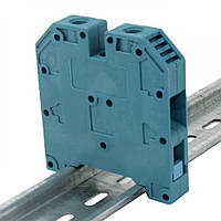 ЗНІ 25 мм2 синій затискач набірний GISELT, затискна клема, гвинтова G MRK25-Blue з'єднувальний на DIN рейку