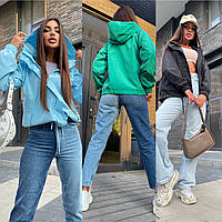 Жіноча куртка вітрівка 42-44; 46-48 блакитний, зелений, чорний