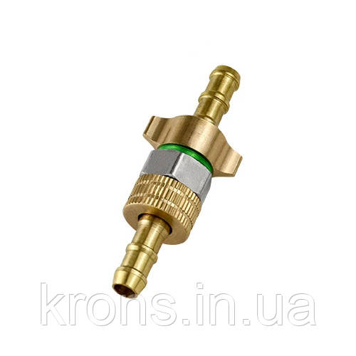 Штуцер М14x1.5 з корпусним шестигранником під шланг 8.5 мм, ялинка, латунь, фото 1