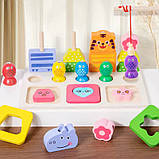 Дерев'яна логічна гра (піраміда, риболовля, вкладки) арт. C 73332, фото 3