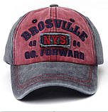 Вінтажна кепка з потертостями та нашивкою BROSVILLE, фото 3