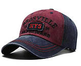 Вінтажна кепка з потертостями та нашивкою BROSVILLE, фото 2