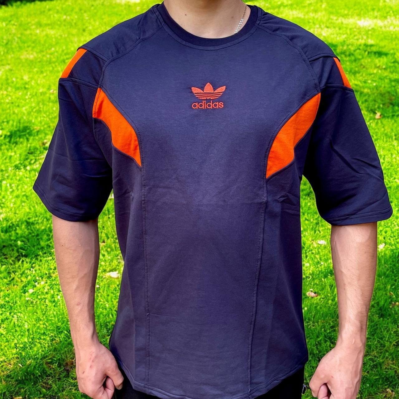 Чоловіча літня футболка Adidas, молодіжна футболка Адідас стильна, фото 1