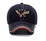 Темно-синя кепка бейсболка з нашивкою «Орел», фото 3