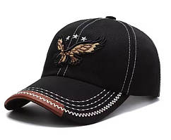 Чорна кепка бейсболка з нашивкою «Орел»