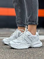 Кросівки повсякденні жіночі білі із сірими вставками 36 37 38 39 40