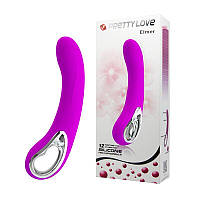 Вібратор силіконовий із стимуляцією точки G фіолетового кольору Pretty Love ALSTON Кайф