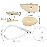 РќР°Р±РѕСЂ РёРЅСЃС‚СЂСѓРјРµРЅС‚РѕРІ РґР»СЏ Р»РµРїРєРё РёР· РїРѕР»РёРјРµСЂРЅРѕР№ РіР»РёРЅС‹, 13С€С‚, РґРµСЂРµРІРѕ, фото 4