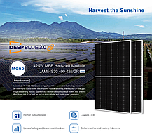 Монокристалічна сонячна панель JA Solar JAM54S30-415/GR 415 Wp Mono Black Frame PERC, Half-Cell, фото 5