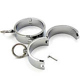 Універсальні сталеві БДСМ кайдани для фіксації рук розмір L Кайф, фото 2