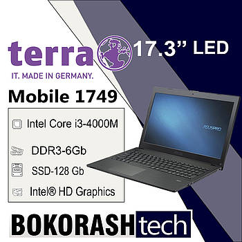 Ноутбук Terra Mobile 1749 | 17.3" HD+ | Intel Core i3‑4000M | 6GB | SSD 128GB | Windows 11 Pro
