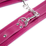 Рожеві кайдани для фіксації рук шкіряні Кайф, фото 2