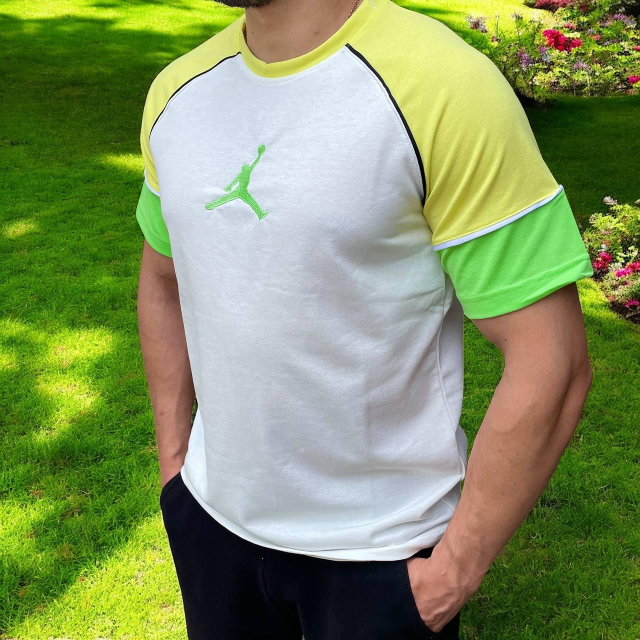 Футболка молодіжна Джордан на літо, легка чоловіча футболка Jordan, бавовна, фото 1