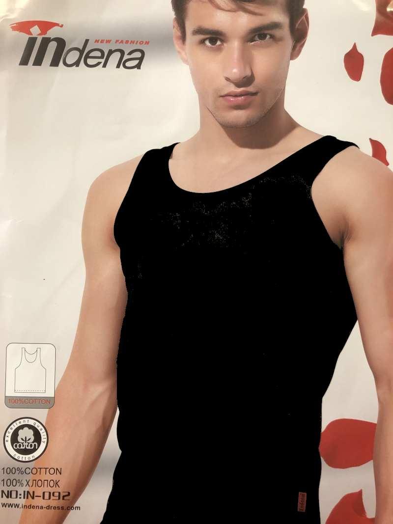 Майка чоловіча чорна класична бавовна Indena, фото 1