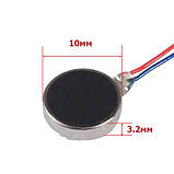 Вибромотор 10x3.2РјРј плоский, 3-5Р’ вибрационный двигатель для Arduino, фото 3