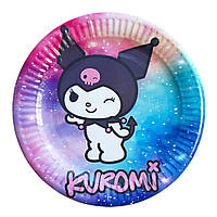 Тарілки святкові одноразові дитячі "Куромi". Розмір:18см. В упак: 10шт.