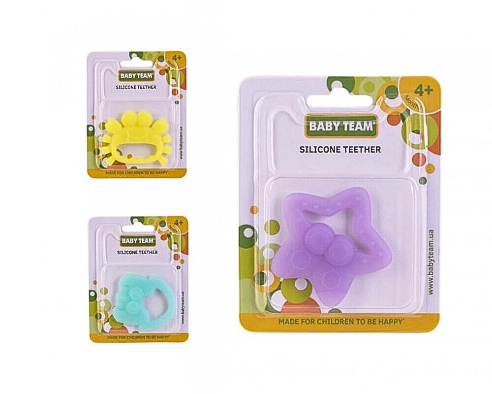 Прорізувач для зубів Baby team Морські мешканці в асортименті 4008, фото 1