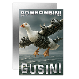 Металевий постер Bombombini Gusini/Бомбомбіні гузіні - 20×30 см – глянсове покриття