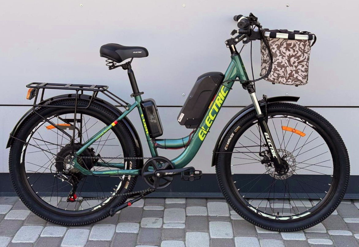 Електровелосипед Electric Cubic 26" 500W 7.8Ah Алюмінієвий Зелений, фото 1