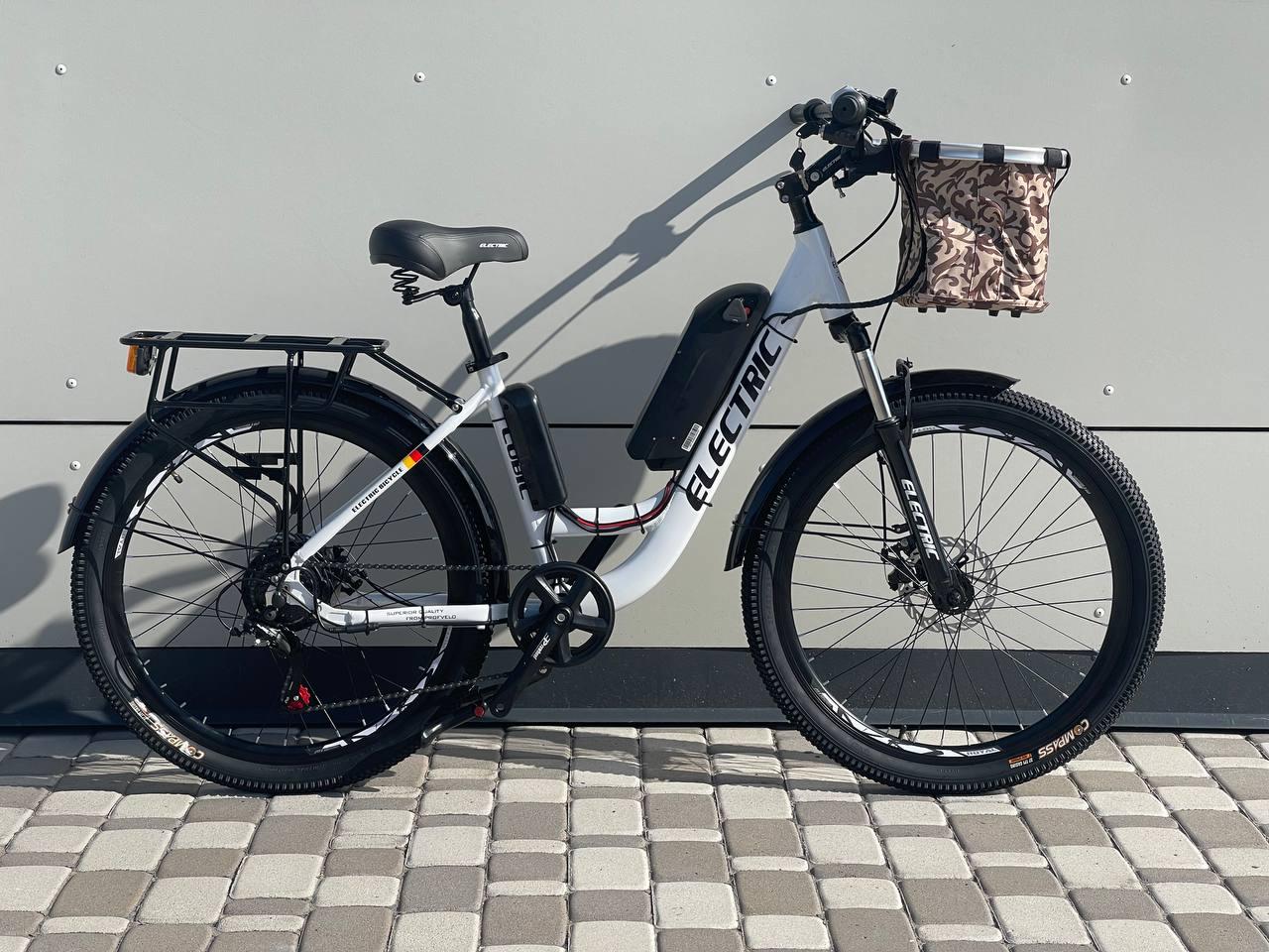 Електровелосипед Electric Cubic 26" 350W 7.8Ah Алюмінієвий Білий, фото 1