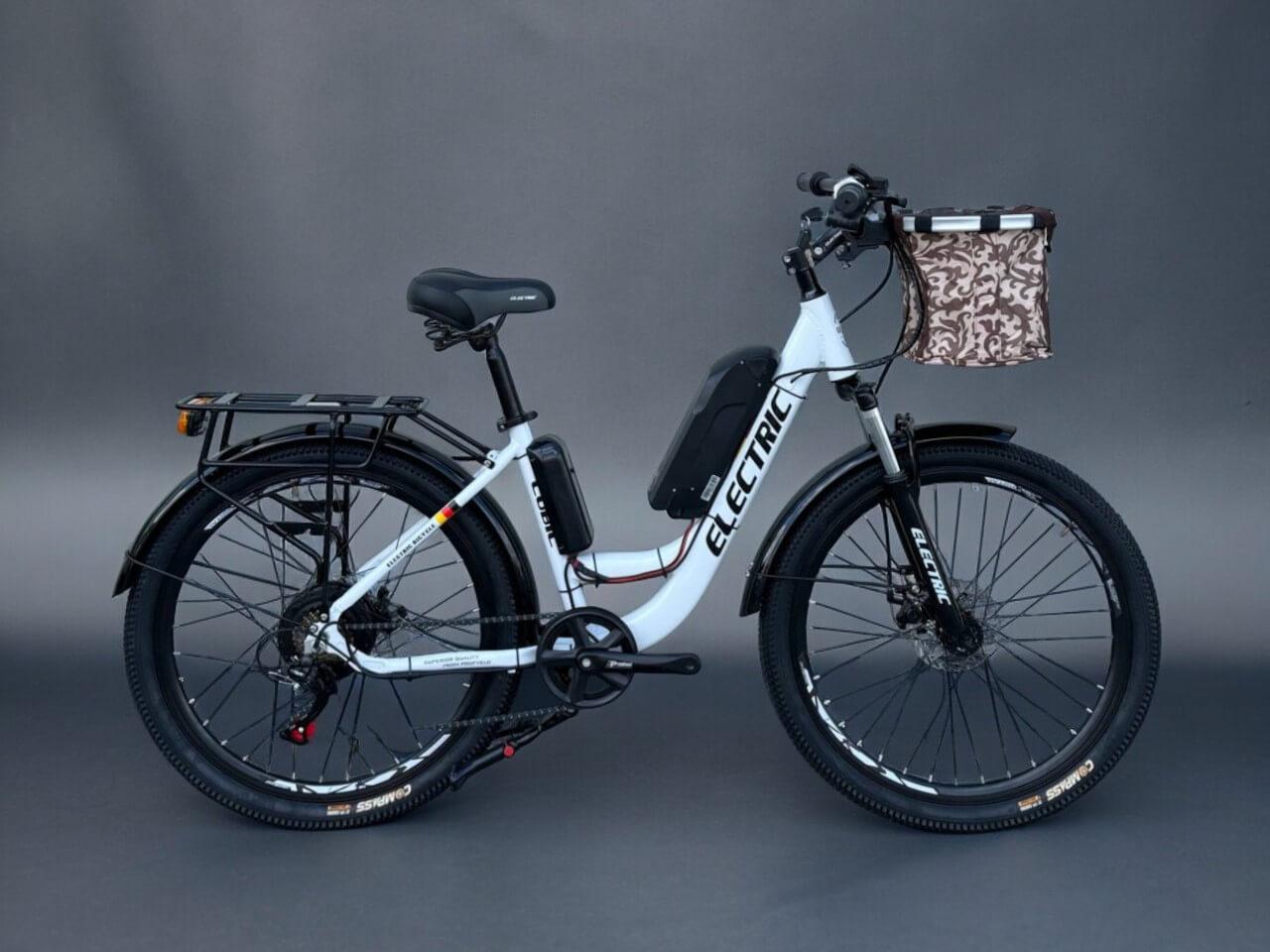 Електровелосипед Electric Cubic 26" 500W 10Ah Алюмінієвий Білий, фото 1
