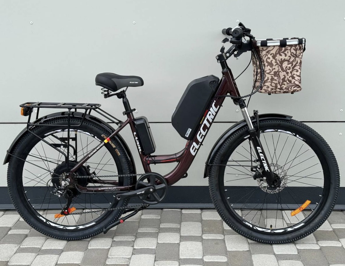 Електровелосипед Electric Cubic 26" 500W 10Ah Алюмінієвий Коричневий, фото 1