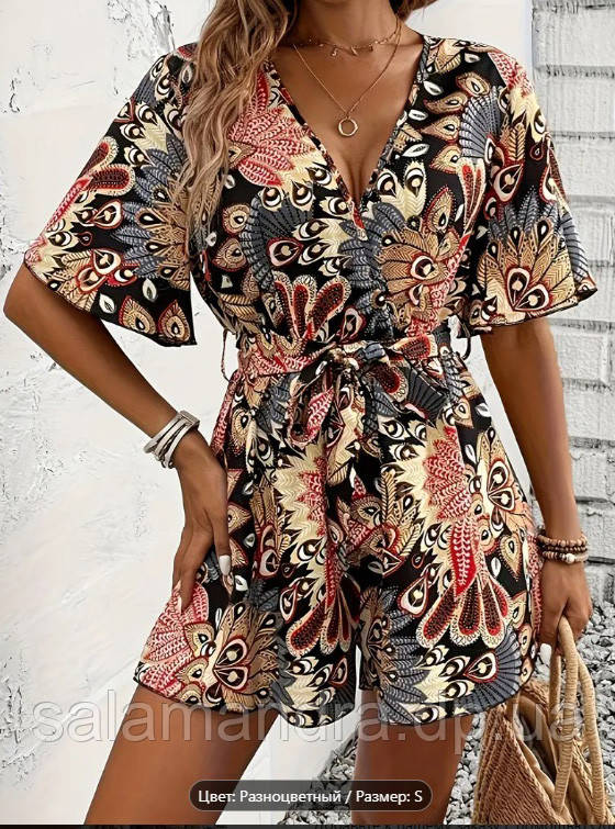 Комбінезон із шортами жіночий, літній, молодіжний S 42-44 р., фото 1