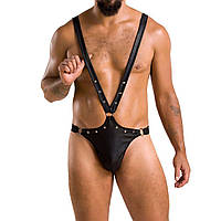 Боді чоловіче чорного кольору Passion Body Harry black 028 розміри S M Кайф