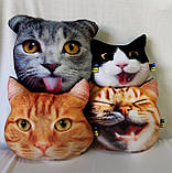 Подушка-іграшка Котик Нахабна руда мордяка 30 см., фото 2