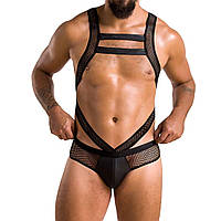 Боді чоловіче чорного кольору Passion Body Victor black 045 розміри S M Кайф