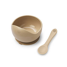 Набір для годування Elodie Details Silicone Bowl Set, Pure Khaki