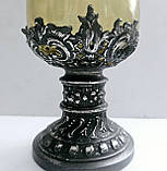 Антикварні колекційні келихи з кольорового скла та олова Ажур, фото 2