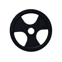 Диск для олімпійської штанги з хватами млинець для штанги на олімпійський гриф GoodLift 10 кг діаметр 51 мм, фото 2