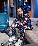 Чоловічий спортивний костюм Gucci B165 синій, фото 2