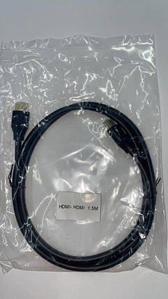 Кабель HDMI-HDMI 1.5 м (позолочені контакти, чорний), фото 3