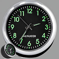 Автомобільний годинник стрілочний 40 мм люмінесцентний  Чорний