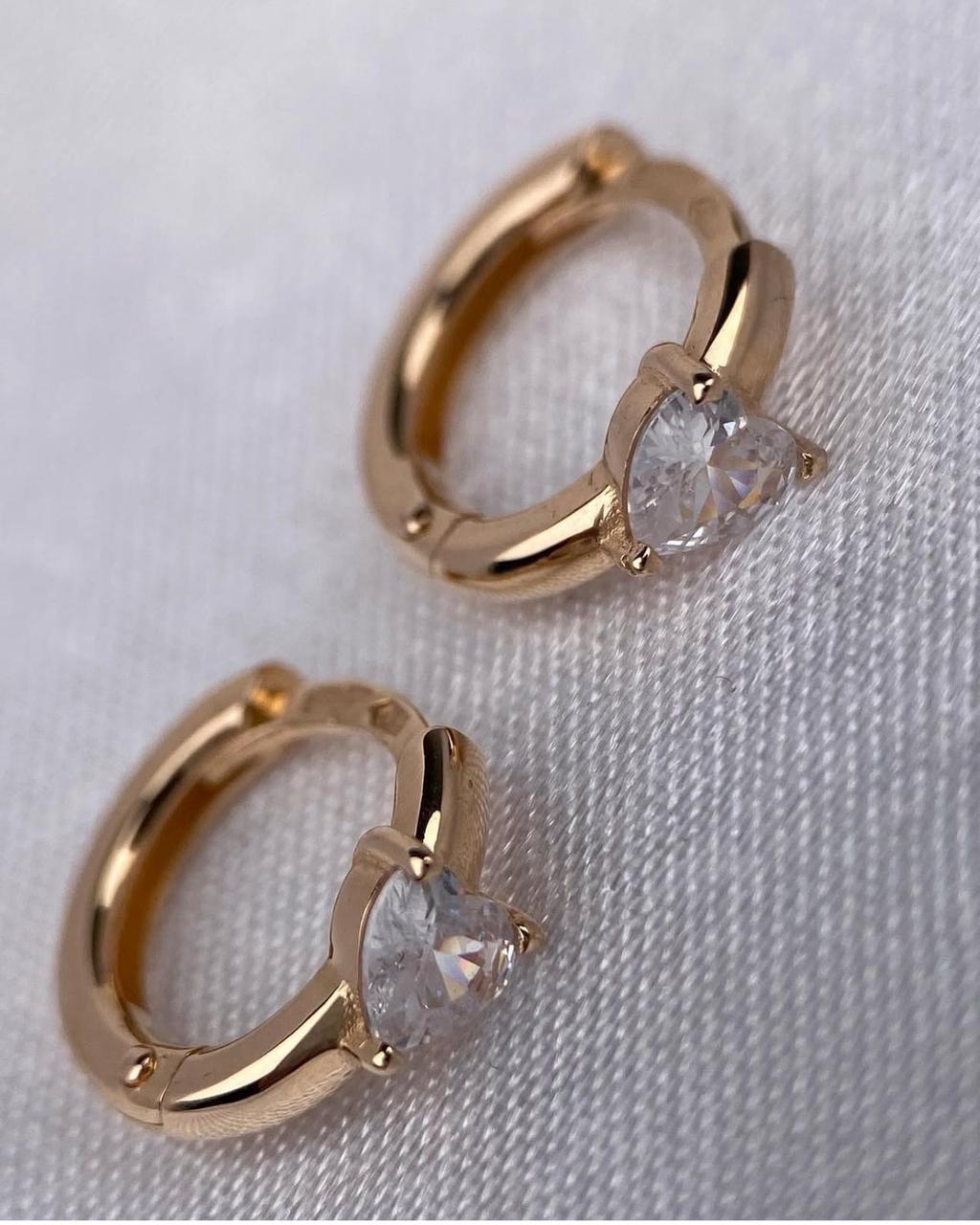 Срібні сережки Конго у ПОЗОЛОТІ 1404, фото 1