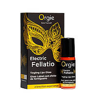 Блиск для губ з ефектом вібрації зі смаком фруктового асорті Orgie Electric Fellatio Lips Gloss 10 мл Кайф