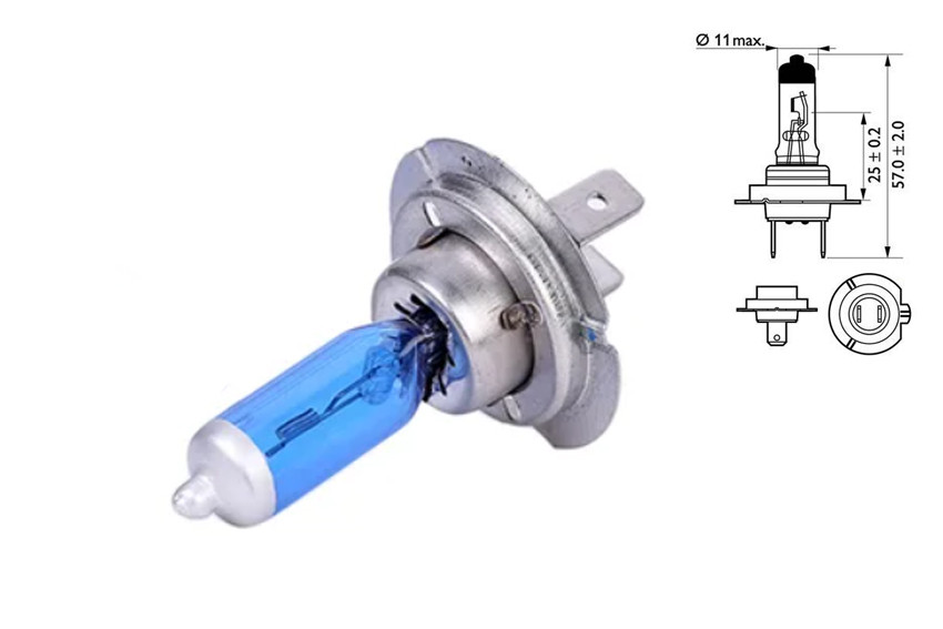 Автомобільна галогенова лампа H7 12V 55W PX26d Blue, фото 1