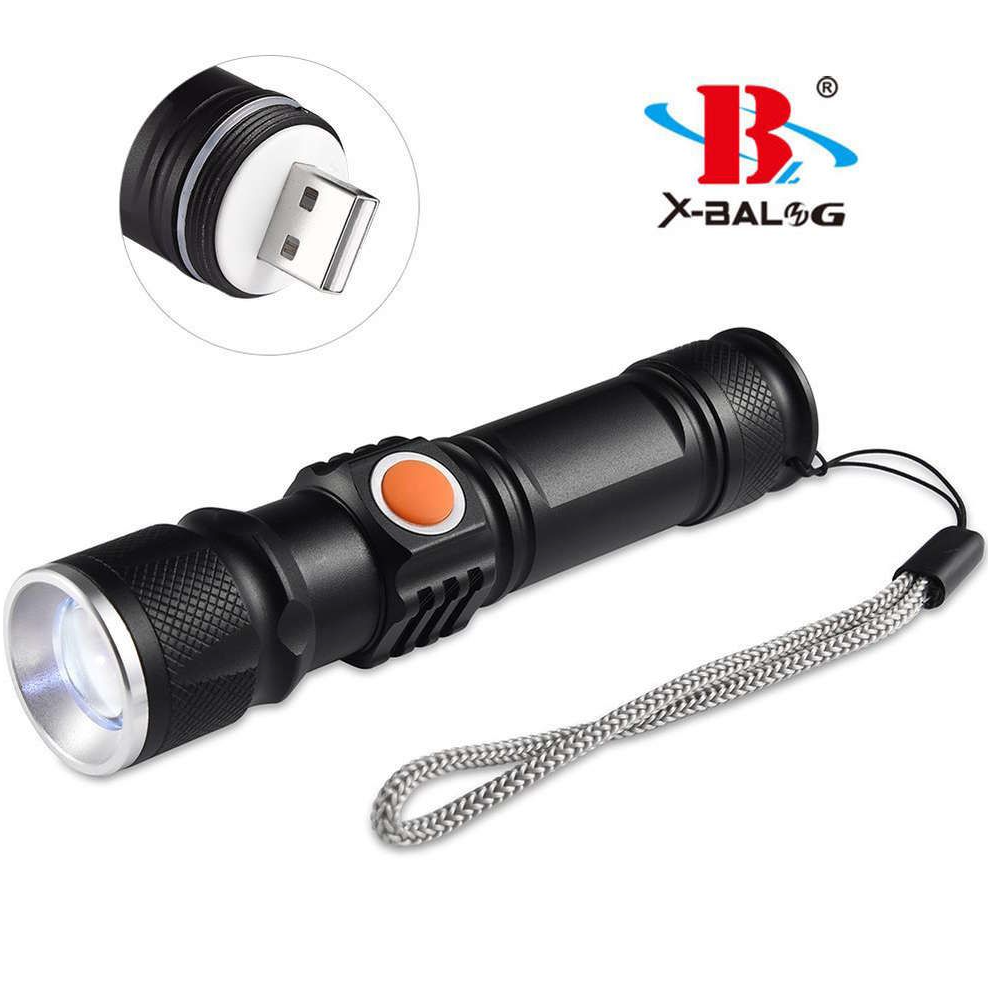 Ручний ліхтар X-Balog BL-515, Li-ion 18650, Zoom, ЗУ USB, фото 1
