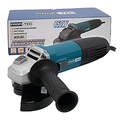 Потужна кутова шліфувальна машина PROFI-TEC AG125-850 : 850Вт, диск 125мм (007087)