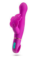 Вібратор вагінальний з кліторальним відростком у вигляді метелика рожевий Blush Aria Naugnty AF Кайф