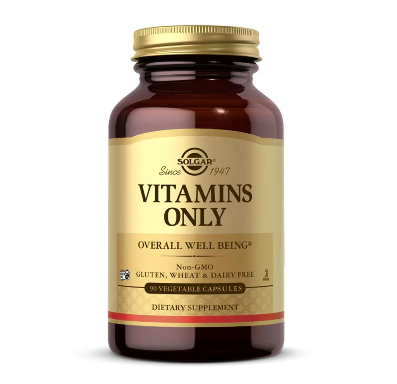 Вітаміни Solgar Vitamins Only, 90 вегетаріанських капсул, фото 1