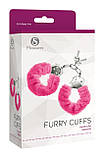 Наручники з 2 ключами в комплекті БДСМ із рожевим хутром S Pleasures Furry Cuffs Кайф, фото 2