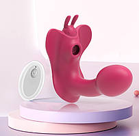 Вібратор метелик вагінальний і для клітора з вакуумною стимуляцією з пультом дистанційного керування Sexy desires Multifunctional