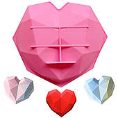 Силіконова форма для євродесертів Серце грановане