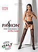 Еротичні колготки бодістокінг білого кольору Passion S028 Talla, фото 4