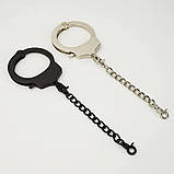 Наручник з ланцюжком та карабіном та ключиком чорний Roomfun Кайф, фото 2