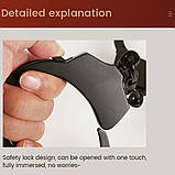 Наручник з ланцюжком та карабіном та ключиком чорний Roomfun Кайф, фото 7